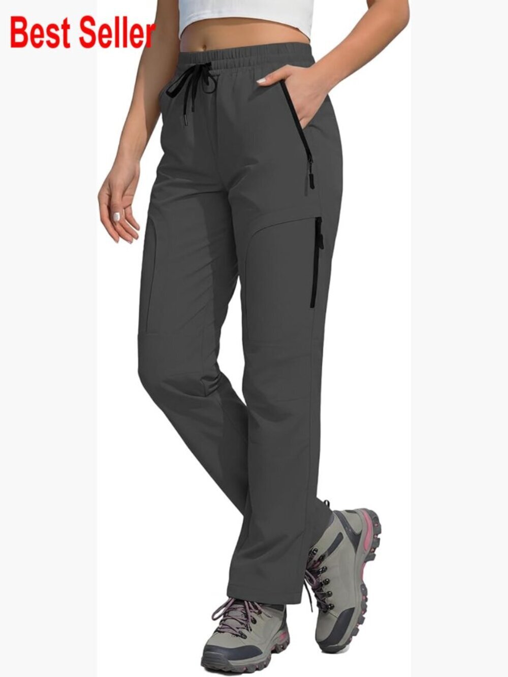 Water Resistant Quick Dry Lightweight Cargo Pants with Zipper Pockets
